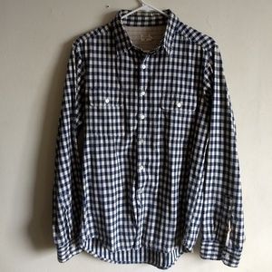 Bridge & Burn size M blue gingham check button up